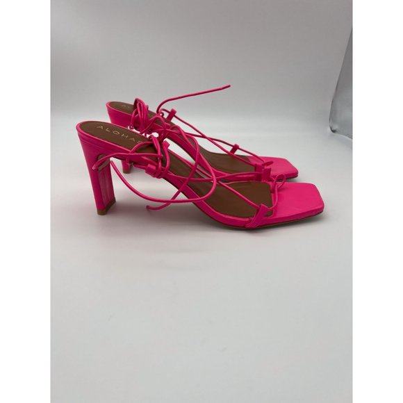 NEW Free People X Alohas Bellini Sandal in Neon Magenta - Picture 11 of 14